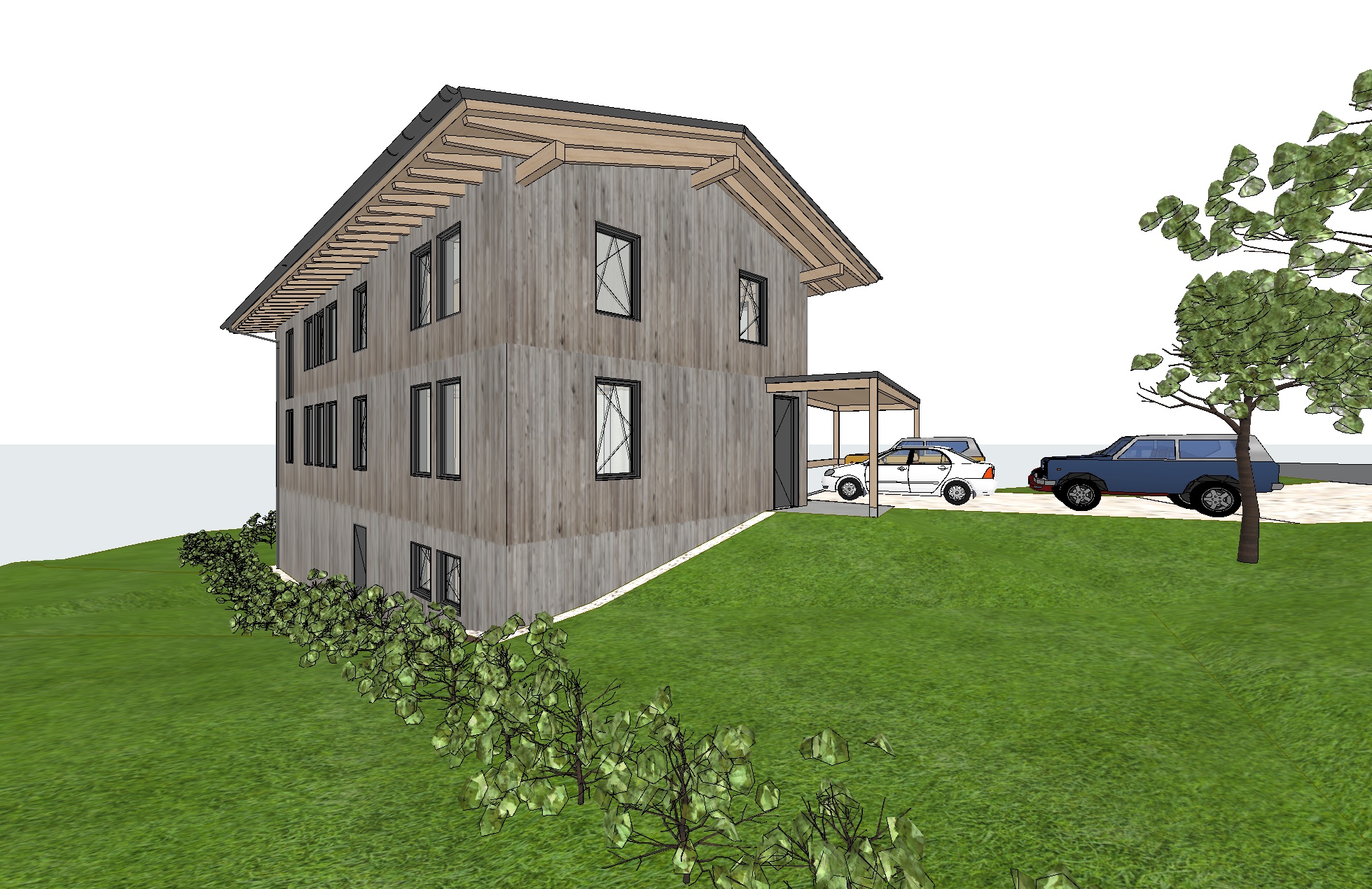Snoqualmie Pass Residence: Residence side exterior