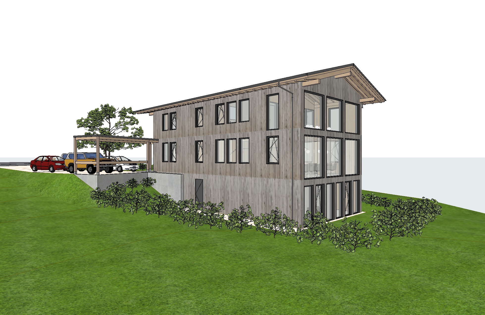 Snoqualmie Pass Residence: Residence rear exterior