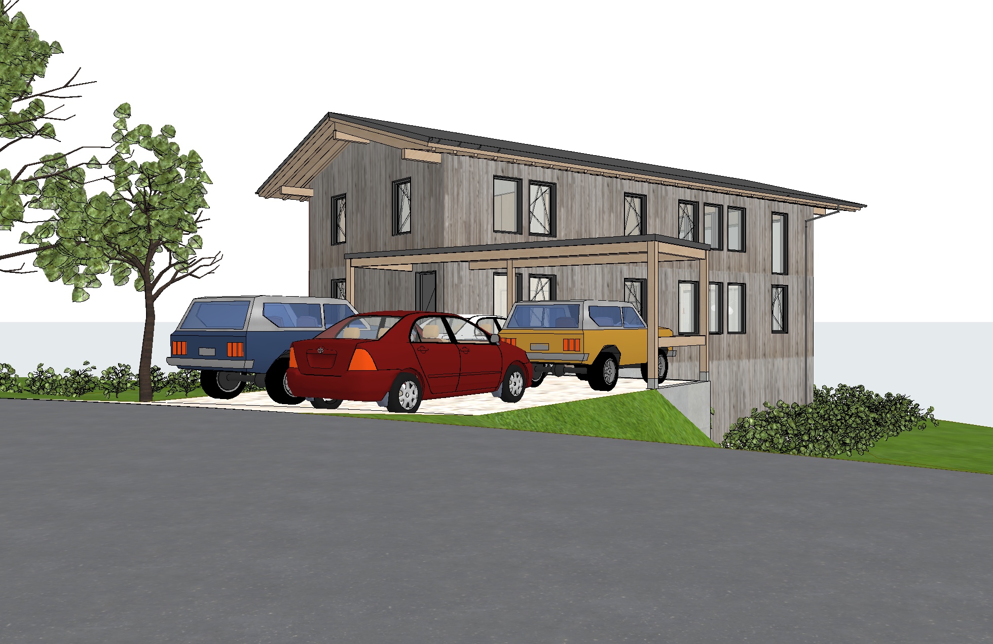 Snoqualmie Pass Residence: Residence arrival view