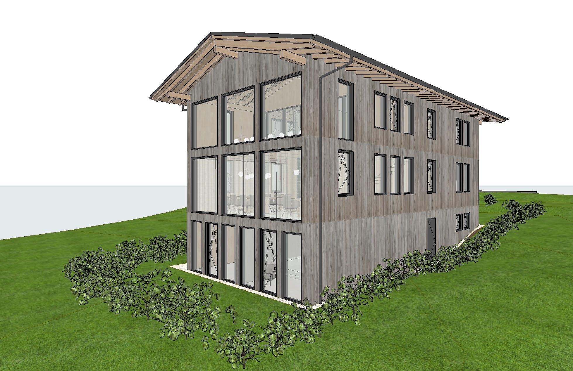 Snoqualmie Pass Residence: Residence glazed facade