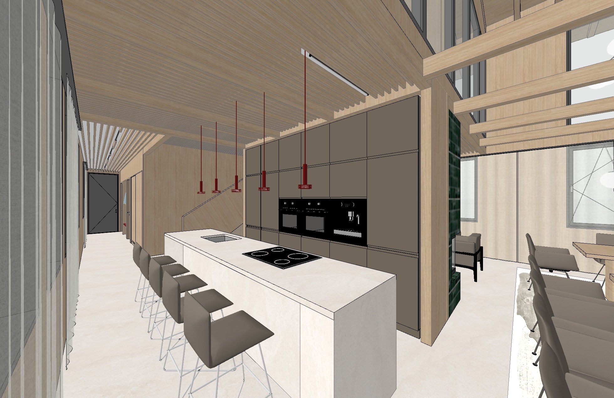Snoqualmie Pass Residence: Kitchen and bar